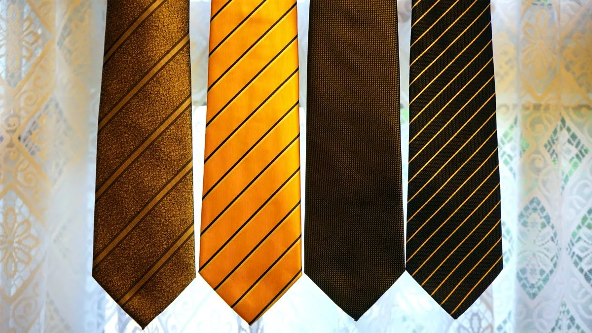 Corbatas elegantes como referencia de accesorios